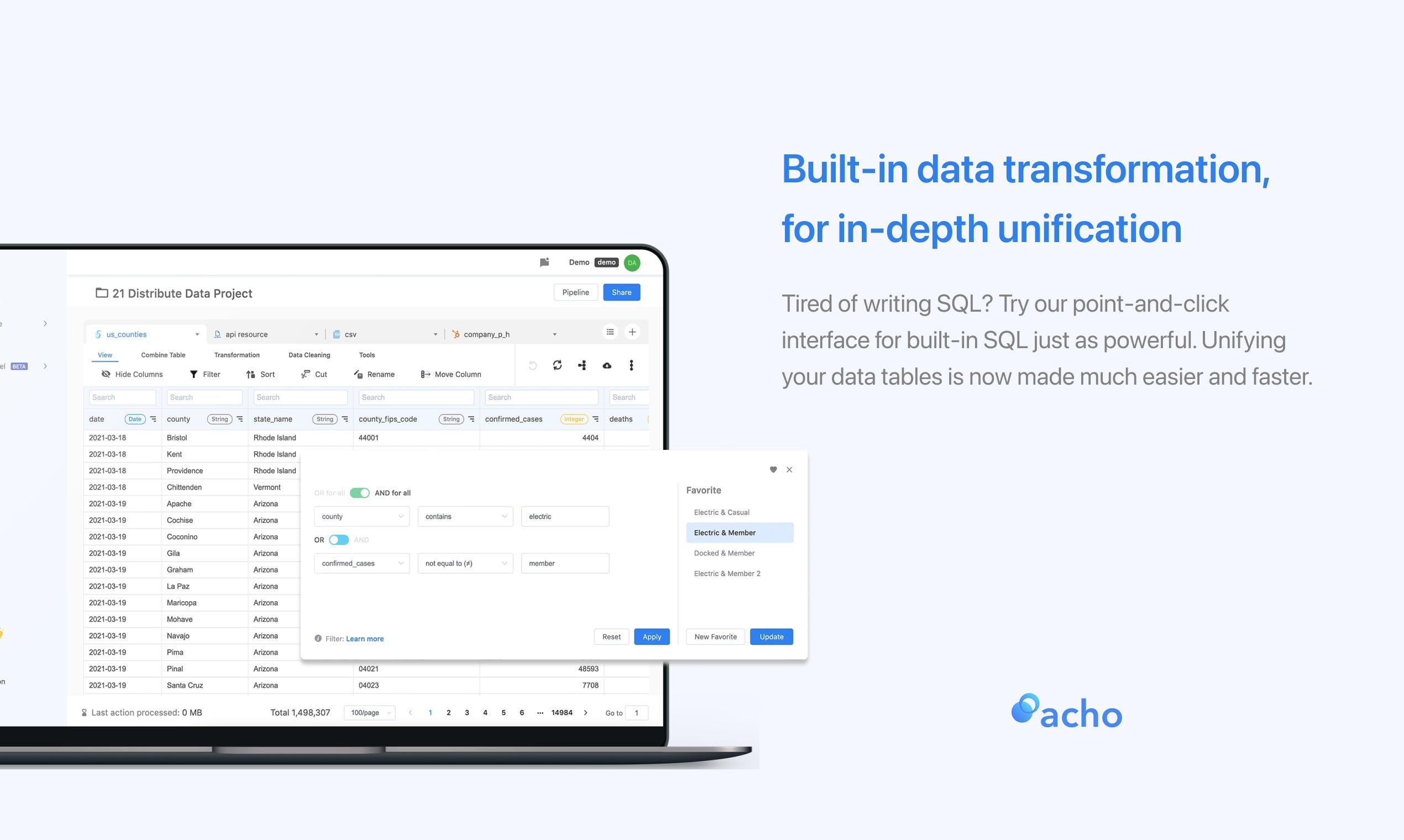 screenshot of Acho Studio